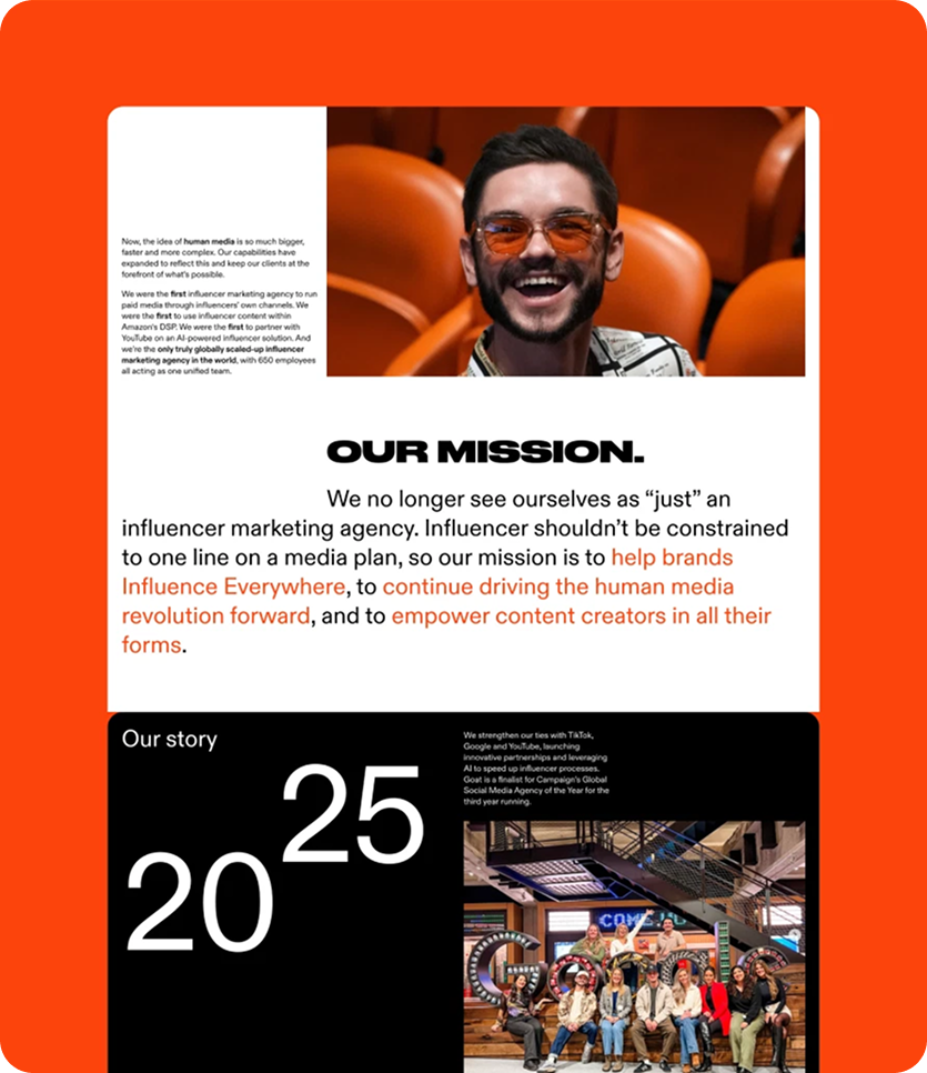 The Goat Agency mission page